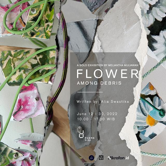 𝗙𝗟𝗢𝗪𝗘𝗥 𝗔𝗠𝗢𝗡𝗚 𝗗𝗘𝗕𝗥𝗜𝗦  A Solo Exhibition by Meliantha Muliawan  12 - 30 June 2022 10.00 - 17.00 WIB (closed every Monday)  at Galeri Ruang Dini Jalan Anggrek No. 46, Bandung, Jawa Barat 40114  Written by: Alia Swastika  This exhibition is free entry and open to public! __  Memories of the past shape us in ways that sometimes we cannot define. They help us find our other selves or even explore the places we have left behind. Meliantha's work in this exhibition is her quest for past events that eventually guide her to a bodily experience of space and the construction of thinking.  She deliberately revealed her childhood memory when she often visited building construction with her parents—that happened to be the owners of a building supply store back in the 90s. The debris she found on construction projects now transformed into something different; remnants of demolished or decimated structures.  Meliantha shaped the debris into flower petals, coloring it in bright colors like a flower that beautifully shines in summer days. For Meliantha, the idea of ​​flowers is also part of a pilgrimage experience: where her favorite part was walking in between flowers among debris in the garden of the housing complex her parents built. In this exhibition, Meliantha not only offers a clash of forms between the hard and the soft, the massive and the unique, but also the memories that intertwine between what is considered waste and what is considered beauty. __  #soloexhibition #MelianthaMuliawan #FlowerAmongDebris #galeriruangdini #diruangdini #blossomingthroughlife